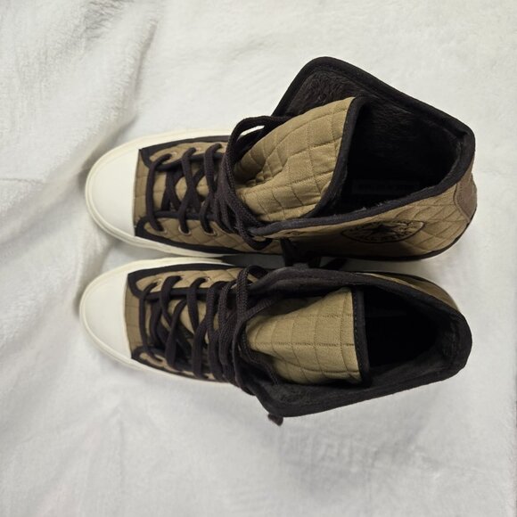 Converse Athletic Shoes Mens 7.5 Brown Chuck Taylor 70 Cozy Quilted Sneakers - Picture 3 of 9